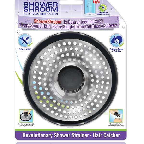 Showershroom ShowerShroom Ultra Edition Brushed Stainless Steel Drain Protector SHSULT755 - main